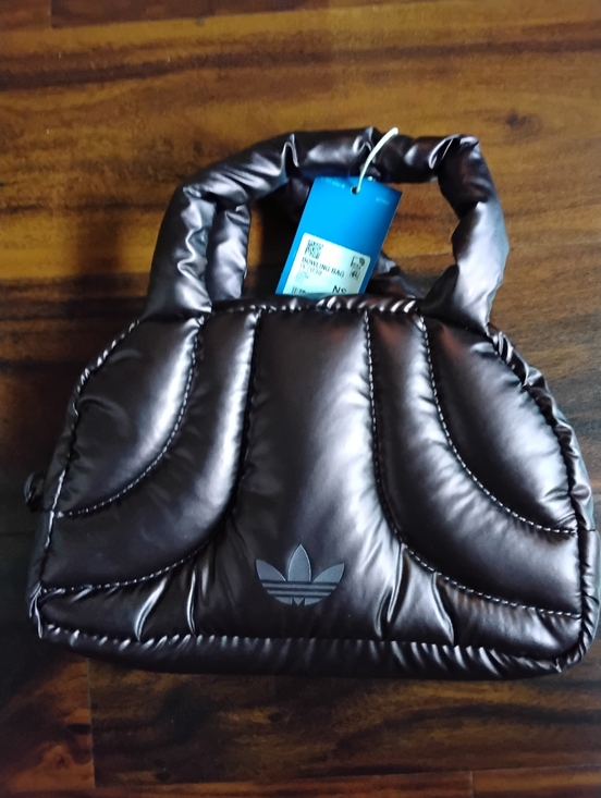 adidas Handbags - Adidas Quilted Puffer Tote Bag in Dark Brown